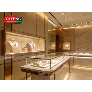 Stainless Steel Jewelry Showcase LED Lock Ultra Clear Glass OEM &amp; ODM Ultra Clear Tempered Glass Jewelry <strong>Display</strong> <strong>Cabinet</strong> - Product Image 1