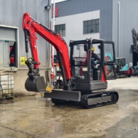 Excavator Crawler Fullwin 4000kg Mesin Kubota 11.8kW Kabin 0.025m3 Bucket Kedalaman Penggalian 2200mm Konstruksi Pemindahan Tanah