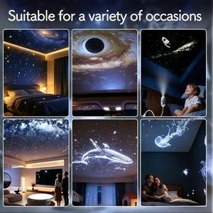 Uab <b>Plug</b>-<b>in</b> Projection Nightlight LED Touch Control Colorful Glass Replaceable Lens Rotatable OEM/ODM Customized Service Bedroom - Product Image 6