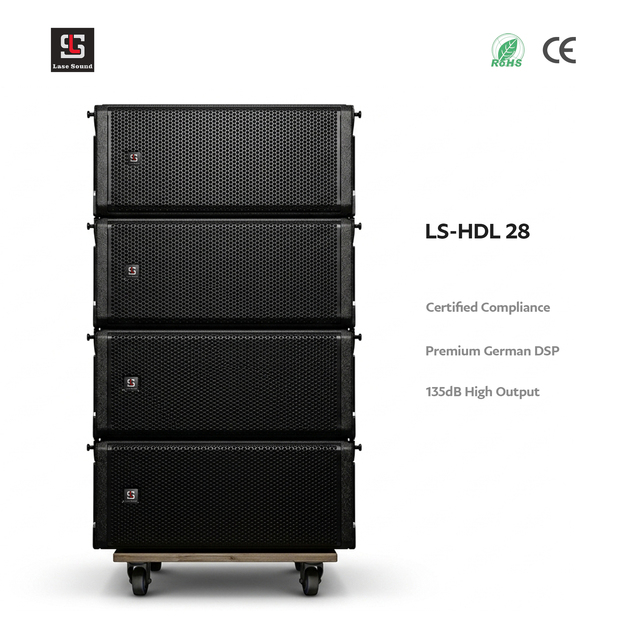 Professional 1200W Bi-Amplified Active Line Array System German DSP Powered Dual 8 Inch Outdoor Stage Monitor Speakers