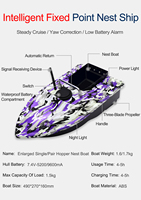 Perahu Umpan Ikan 2 Silo 500M Remote Cruise GPS 4-8 Jam Baterai HASIDA Alat Pengumpan Ikan Mas Satu Sentuhan