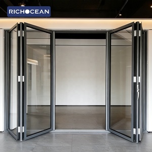 Portes et fenêtres en aluminium sur mesure RICHOCEAN pour maison, portes pliantes à double vitrage, Puerta Acordeon - Product Image 2