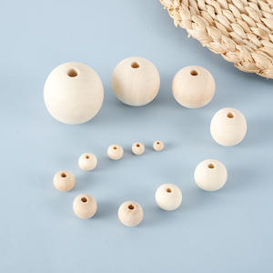 Natürliche 6-50MM Großhandel Buchenholz Lose Perlen Runde Kugel Abstands halter Perlen Halbzeug Holz perlen für die Schmuck herstellung - Product Image 2