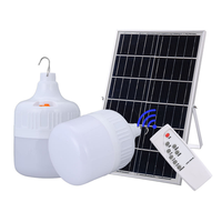 Ampoule LED suspendue étanche pour extérieur, télécommande, rechargeable, panneau solaire, camping, tentes, jardin, cour, éclairage d'urgence