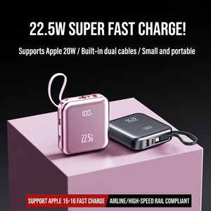 พาวเวอร์แบงค์ 20000mAh 120W ชาร์จเร็ว พกพาสะดวก พร้อมสายชาร์จคู่ สำหรับการเดินทางและการใช้งานประจำวัน - Product Image 4