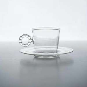 Ensemble <span class=keywords><strong>tasse</strong></span> <span class=keywords><strong>à</strong></span> <span class=keywords><strong>thé</strong></span> et soucoupe <span class=keywords><strong>en</strong></span> <span class=keywords><strong>verre</strong></span> borosilicate <span class=keywords><strong>transparent</strong></span> personnalisé fabriqué <span class=keywords><strong>à</strong></span> la main résistant <span class=keywords><strong>à</strong></span> la chaleur avec poignée unique - Product Image 5