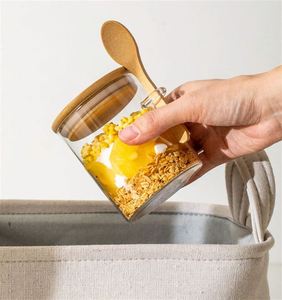 Ensemble d'épices portables durables de 450 ml, bocaux en verre avec couvercles, bocaux de stockage alimentaire écologiques pour le café et le miel, pour les fêtes - Product Image 3