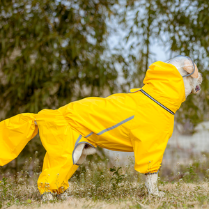 El mejor suéter reflectante impermeable, impermeable para perros amarillos, Husky Samoyedo <span class=keywords><strong>Border</strong></span> <span class=keywords><strong>Collie</strong></span>, Poncho de lluvia para perros azules - Product Image 2