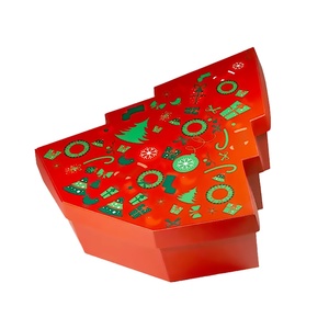Fashion Trend Custom Size <b>Christmas</b> Tree Shaped <b>Box</b> Gift Packaging <b>Box</b> with Custom Ribbon - Product Image 4