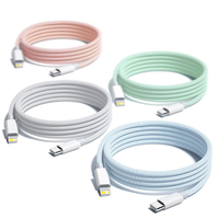 Câble de charge rapide USB-C vers Type-C en nylon tressé 5A PD 60W de 1m, vente en gros d'usine, pour iPhone 17, idéal pour le bureau, la maison et les longues sessions de travail
