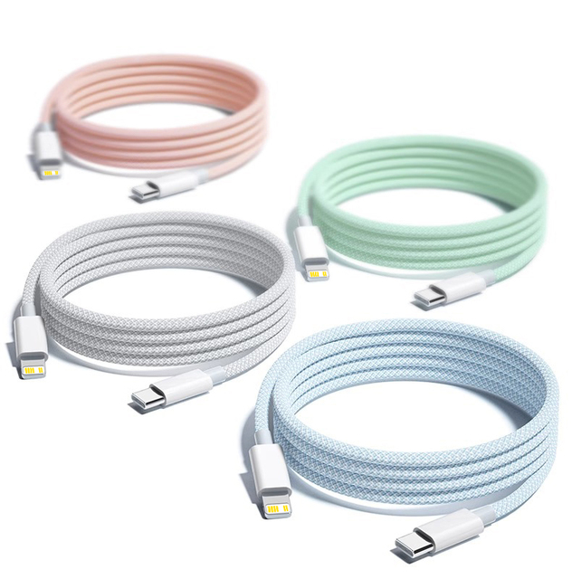 1m Factory Wholesale Nylon Braided 5A PD 60W USB Fast Charging Cable USB-C to Type-C for iPhone 17,for Desktop Office Home Binge