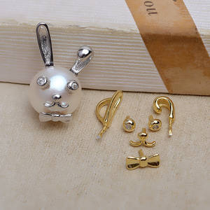 Colgante de Plata S925 con Perla Barroca, Diseño de Conejo Extraterrestre, para Mujer, Accesorios de Joyería DIY 4416 - Product Image 4