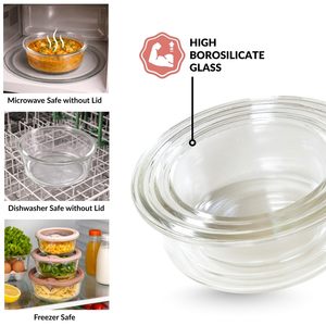 Factory Wholesale High Borosilicate Glass Lunch <b>Box</b> Multifunctional Microwavable Food Preservation Lid Customizable for Kitchen - Product Image 3
