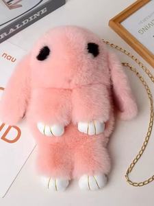 All'ingrosso portachiavi leggero a forma di <span class=keywords><strong>coniglio</strong></span> personalizzato carino divertente peluche bambole ciondolo soffice <span class=keywords><strong>coniglio</strong></span> peloso peluche per le donne adulti - Product Image 4