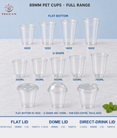 Gobelets en plastique jetables transparents Teguan 1000pck 89mm pour boissons froides, fêtes, mariages et événements professionnels