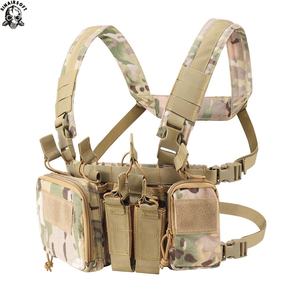 Sinairsoft CS Match Wargame TCM ชุดเสื้อกั๊กยุทธวิธีหน้าอก TCM กระเป๋านิตยสารซองหนังไนล่อน - Product Image 1