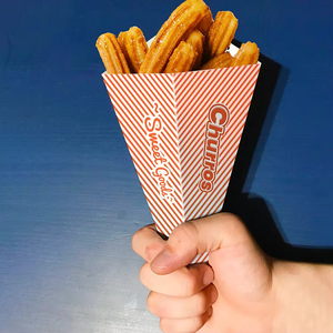 Caja de Cartón Blanca con Diseño Personalizado <span class=keywords><strong>para</strong></span> <span class=keywords><strong>Churros</strong></span> y Sushi con Laminado Mate, Relieve y Papel <span class=keywords><strong>para</strong></span> Mojar - Product Image 5