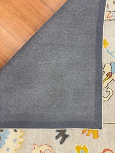 Alfombra de Lana Anudada a Mano, Diseño Floral Azul Claro, Hecha a Mano en India, Antiestática, de Pelo Alto, Lavable, Ecológica, para Dormitorio o Sala de Estar - Product Image 6