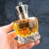 Bouteille de Parfum en Verre Ronde Personnalisée Style Rétro 50ml 100ml avec Capuchon en Alliage de Zinc, Surface Polie et Emballage Boîte pour Sérum de Soin