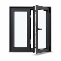 Ventana Corredera Exterior de Aluminio con Aislamiento Térmico, Doble Acristalamiento, Aislamiento Acústico, Diseño Arqueado Francés, Personalizada para Villas de Lujo
