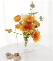Vase créatif en forme de cadre pour arrangement floral hydroponique, décoration haut de gamme pour bureau et maison, cadeaux de pendaison de crémaillère