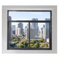 Ventana Corredera de Doble Riel con Marco de PVC, Vidrio Templado, Antirrobo, con Certificación Energy Star, para Uso Comercial en Baños de Edificios Altos