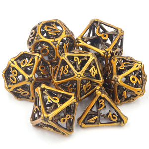 Bán Buôn Tùy Chỉnh Đa Diện Kim Loại <span class=keywords><strong>Dice</strong></span> Set Cho D & D RPG Mtg Rồng Hollow <span class=keywords><strong>Dice</strong></span> 16Mm & 20Mm Kích Thước Với Biểu Tượng Tùy Chỉnh - Product Image 3