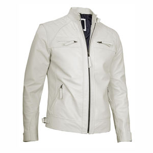 Venta superior chaqueta de cuero marrón para hombre OEM personalizado moda cuero Varsity chaqueta motocicleta de talla grande chaqueta de cuero - Product Image 3