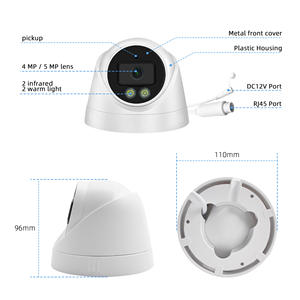 Telecamera IP POE Dome CCTV OEM ODM 5MP Intelligente con AI, Visione Notturna a Colori, Doppia Illuminazione <span class=keywords><strong>e</strong></span> Supporto NVR - Product Image 4