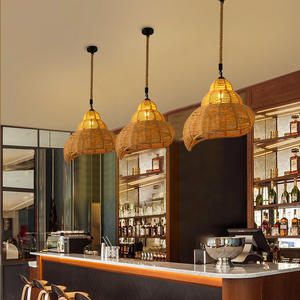 Lampe Suspendue E27 de Style Industriel Créativité <span class=keywords><strong>Vintage</strong></span> Carré Corde de Chanvre Lumière pour Loft Ferme Hot Pot Restaurant Bar Vêtements - Product Image 2