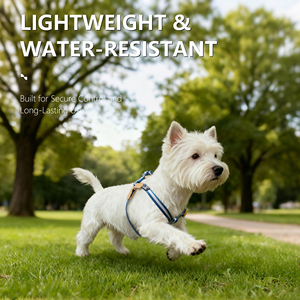 Nunbellファッション調整可能ナイロンレザートリム軽量犬用ハーネス中品種アウトドア - Product Image 3