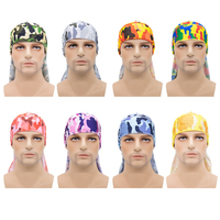 Durag en Satin pour hommes, Bandana de camouflage noir, Spandex soyeux, bonne qualité, impression personnalisée, modèle 2021