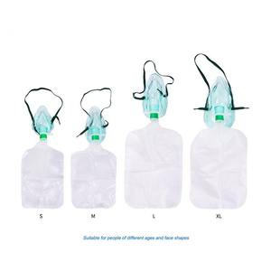หน้ากากออกซิเจน PVC แบบปรับแต่งได้พร้อมถุงเก็บน้ำที่มีท่อออกซิเจนที่จมูกปราศจากเชื้อมีความเข้มข้นสูง - Product Image 4