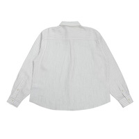 Chemise boutonnée à rayures verticales surdimensionnée pour homme, infroissable, manches longues, décontractée, style streetwear