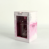 Boîte de présentation rigide rectangulaire personnalisée avec fenêtre pour bouteilles de vin, emballage promotionnel de luxe pour les marques d'alcool et de spiritueux
