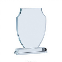 Trophées et médailles en verre cristal ovales transparents de 20 cm, gravés sur mesure avec logo, vente en gros d'usine HDW, trophées et récompenses vierges