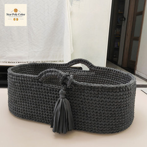 Cesta de almacenamiento para bebés personalizada <span class=keywords><strong>hecha</strong></span> <span class=keywords><strong>a</strong></span> <span class=keywords><strong>mano</strong></span>, tela lavable con mango plegable, hilo de tela tejido directo de fábrica para cambiar pañales - Product Image 2