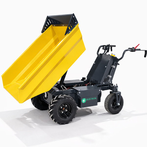 Chariot électrique à benne basculante 4 roues 1500 W avec plateau métallique robuste pour chantier - Product Image 5