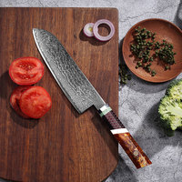 Coffret de 10 couteaux de cuisine professionnels japonais KEENHOPE en acier Damas, 67 couches, cœur VG10, couteau de chef, manche octogonal en résine maillée