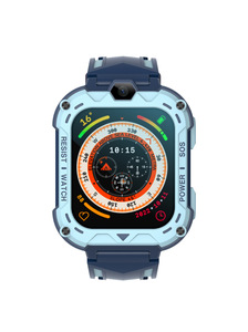 Montre connectée numérique 4G pour enfants, écran carré IPS, bracelet en silicone, GPS, étanche, appels téléphoniques, appels vidéo, SOS, clôture virtuelle, caméra, fonction mathématique - Product Image 6