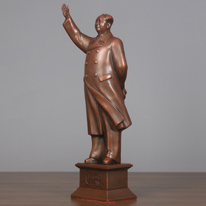Statue de Mao Zedong agitant la main en laiton, sculpture artisanale, décoration de bureau et de maison, cadeau - Product Image 2