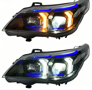 Faro Delantero LED Ojo de Serpiente para <span class=keywords><strong>BMW</strong></span> <span class=keywords><strong>E60</strong></span> Serie 5 2003-2010 <span class=keywords><strong>520i</strong></span> 523i 530i M5, Luz Diurna DRL de Doble Color Amarillo y Blanco - Product Image 1