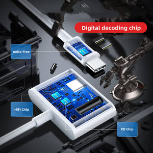 <span class=keywords><strong>Adaptateur</strong></span> audio double USB Type C Splitter DAC 2 en 1, charge rapide Type C vers prise casque 3,5 mm pour <span class=keywords><strong>S20</strong></span> Ultra S10 9 Note10 Plus - Product Image 2