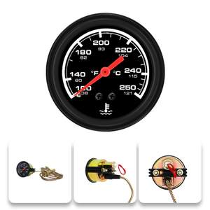 Wenle New 2" 52MM Mechanical 38-121℃/100-250℉ 12/24V Water Temp <strong>Gauge</strong> <strong>Car</strong> Meter with Sensor - Product Image 3