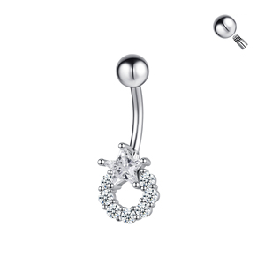 Vente en gros de <span class=keywords><strong>piercing</strong></span> <span class=keywords><strong>nombril</strong></span> en acier inoxydable CZ nœud en forme de cœur petit <span class=keywords><strong>ange</strong></span> anneau de <span class=keywords><strong>nombril</strong></span> bijoux de <span class=keywords><strong>piercing</strong></span> - Product Image 3