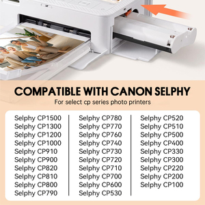 Papier photo brillant 4x6 KP108IN compatible avec <span class=keywords><strong>Canon</strong></span> <span class=keywords><strong>Selphy</strong></span> CP1300 CP1500 CP1200 <span class=keywords><strong>CP1000</strong></span> - Product Image 6