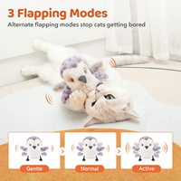 Jouets pour chat oiseau battant (pas de vol), tweet de gazouillis de bécasseau réaliste, jouet interactif rechargeable pour chaton activé par le toucher