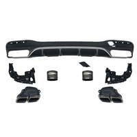 Kits de carrosserie pour voiture, pare-chocs arrière, diffuseur arrière avec tuyau d'échappement pour Mercedes Benz Classe GLE W166, mise à niveau vers GLE63 2016-2019