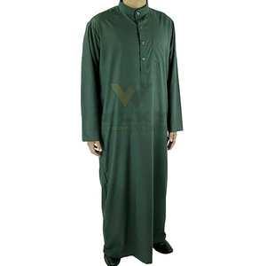 Meilleure vente produits 2025 nouvelle couleur de peau vêtements islamiques Ramadan musulman grande taille hommes Thobe meilleure qualité tissu matériel - Product Image 6