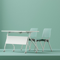 Chaise empilable en plastique de style moderne mobilier de bureau pour salle de réunion chaise de formation de bureau de visiteur de conférence